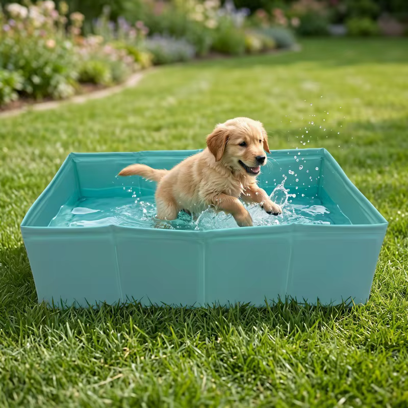 Bañera plegable para perros y gatos, piscina portátil de baño - imagen 3