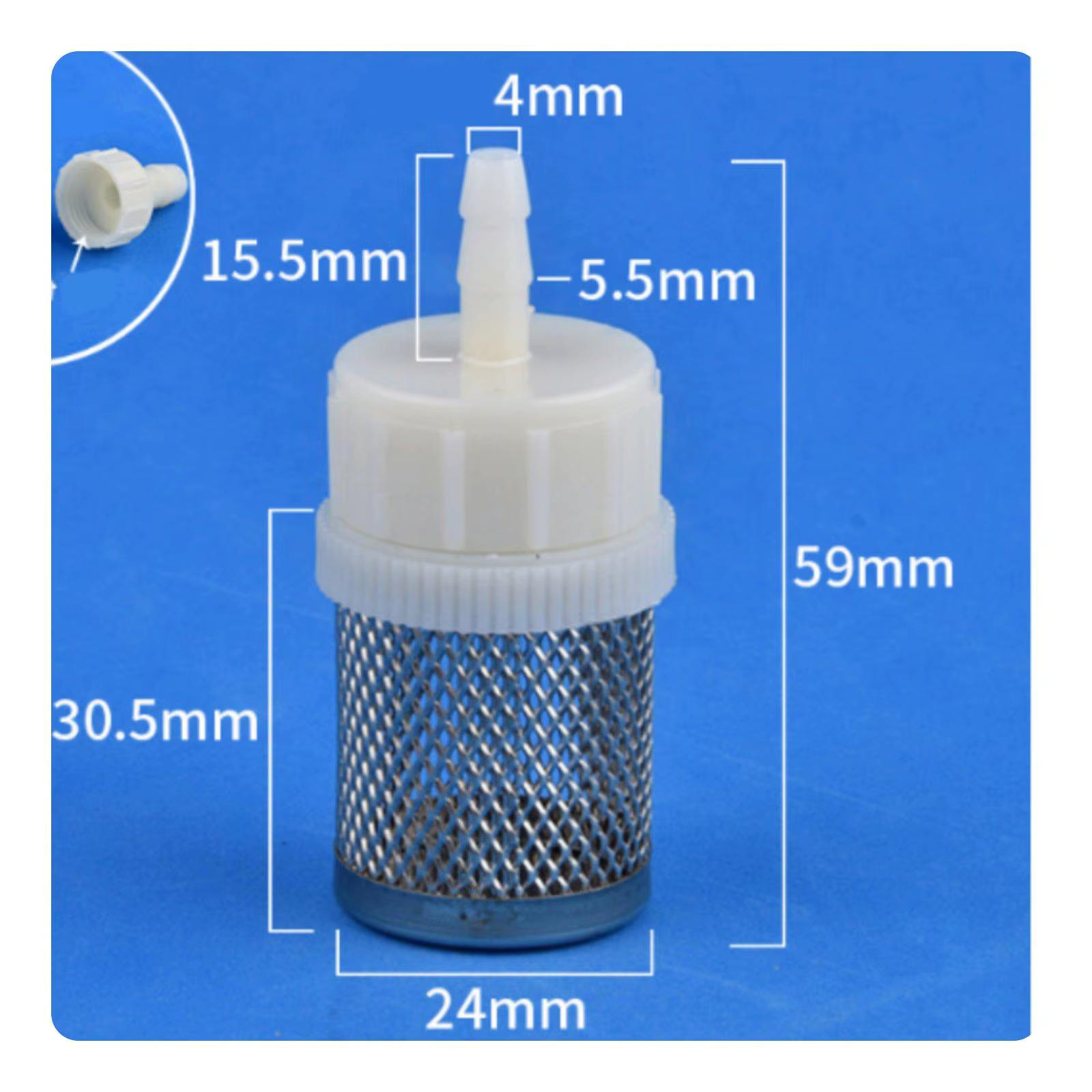 Protector malla filtro para bomba acuario y estanque