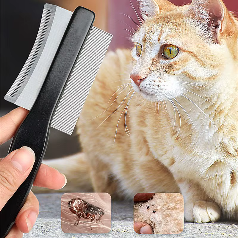 Cepillo doble cara para perros y gatos – Elimina pelo con mango de madera - imagen 5