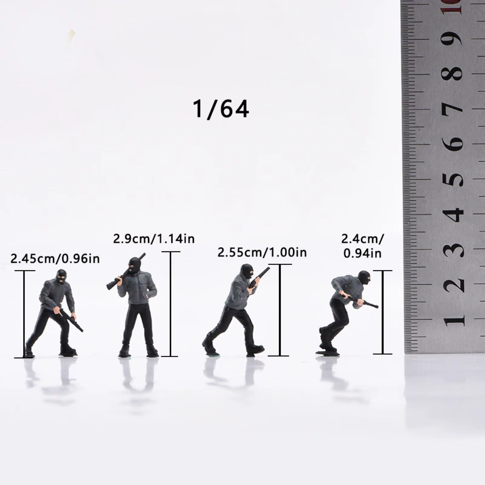Figuras en miniatura de bandidos enmascarados para diorama - imagen 4