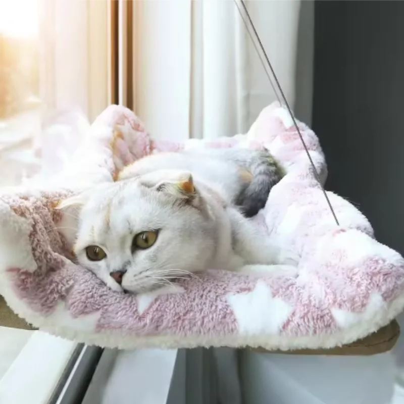 Cama colgante para gatos con hamaca de ventana y escalerilla