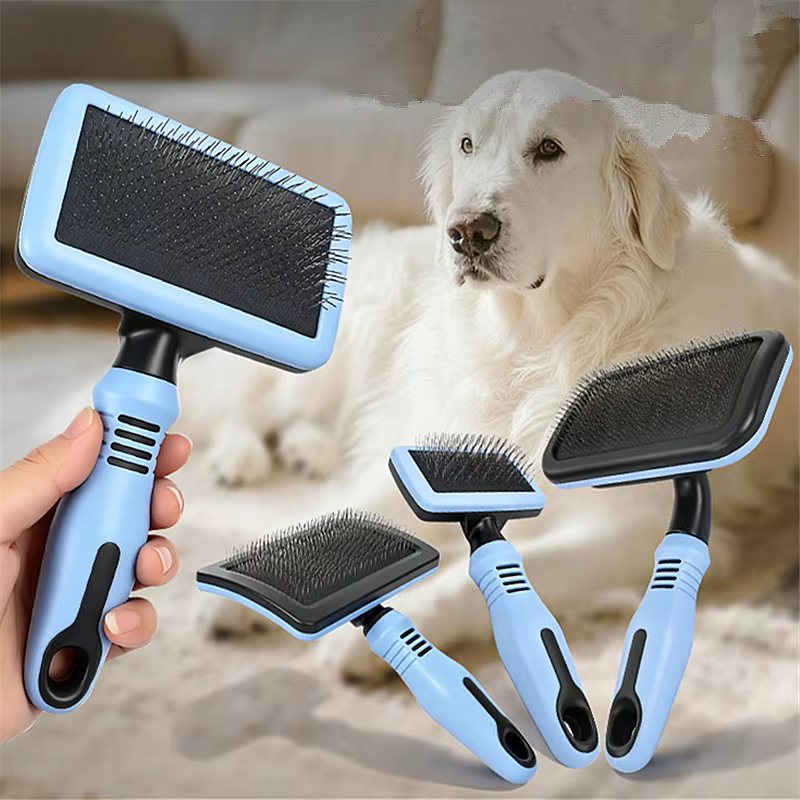 Cepillo masaje para perros: peine quita pelo de dientes largos - imagen 2