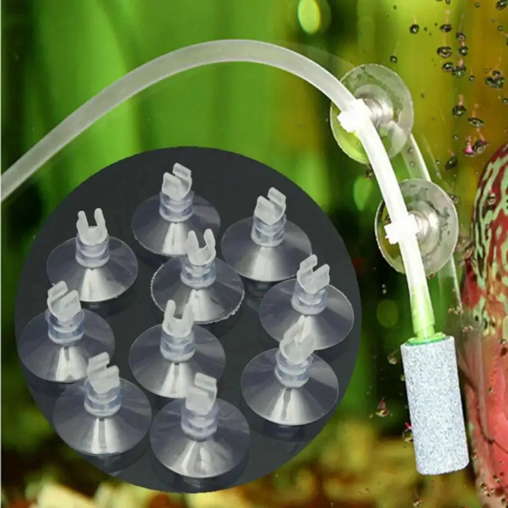 Ventosas acuario goma soportes mangueras y tubos aire – Pack 10