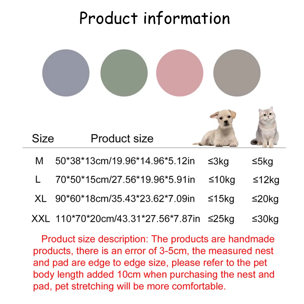 Cama sofá acolchada para perros medianos y gatos: colchoneta - imagen 5