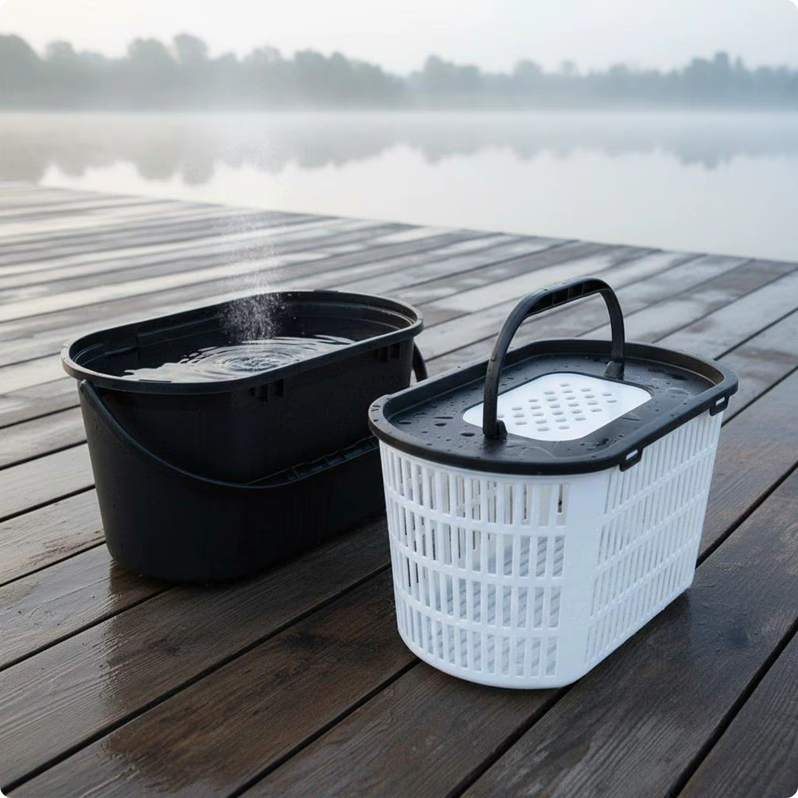 Cubo Plegable para Peces con Aireador – Portátil para Pesca, Arroyos y Estanques - imagen 5