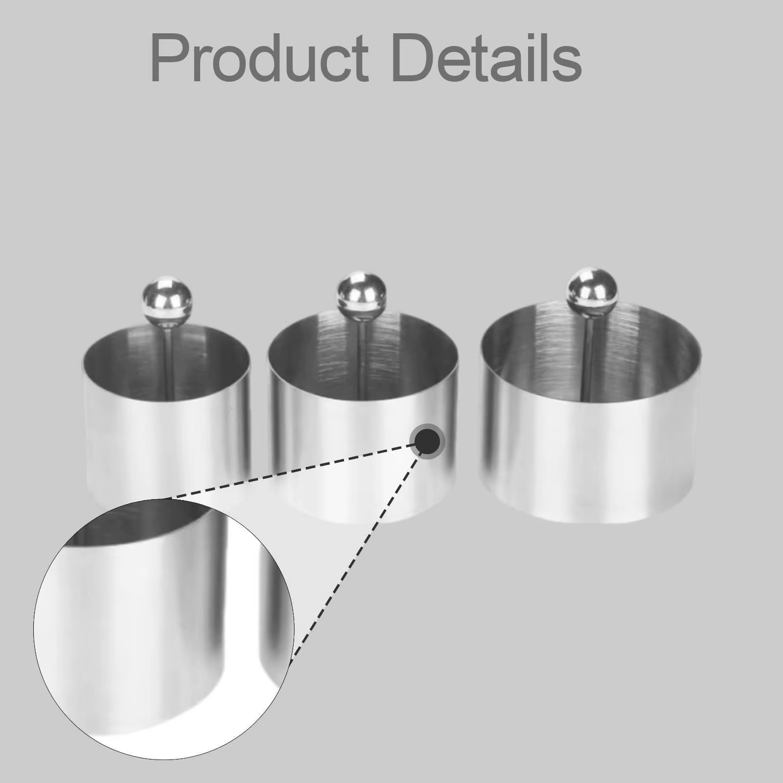 Aros de acero inoxidable para hacerles comida casera a perros y gatos