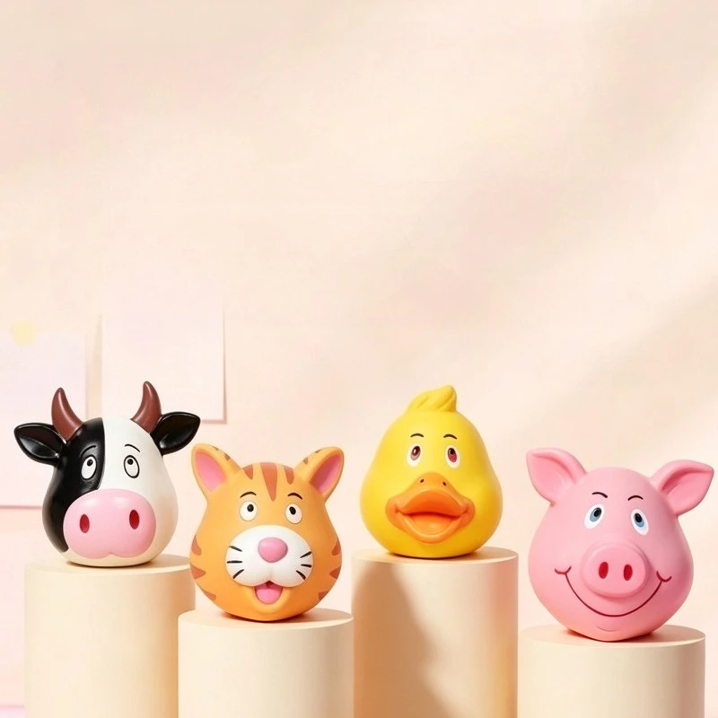 Juguete masticable de látex con sonido en forma de pato para perros - imagen 2