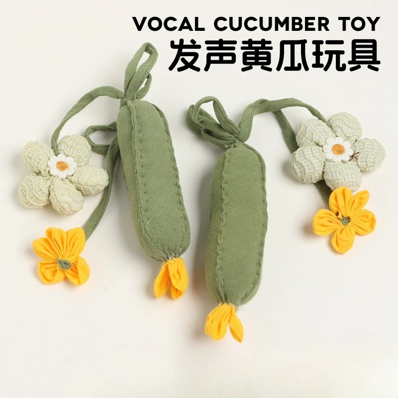 Juguete para gatos con forma de pepino y flor