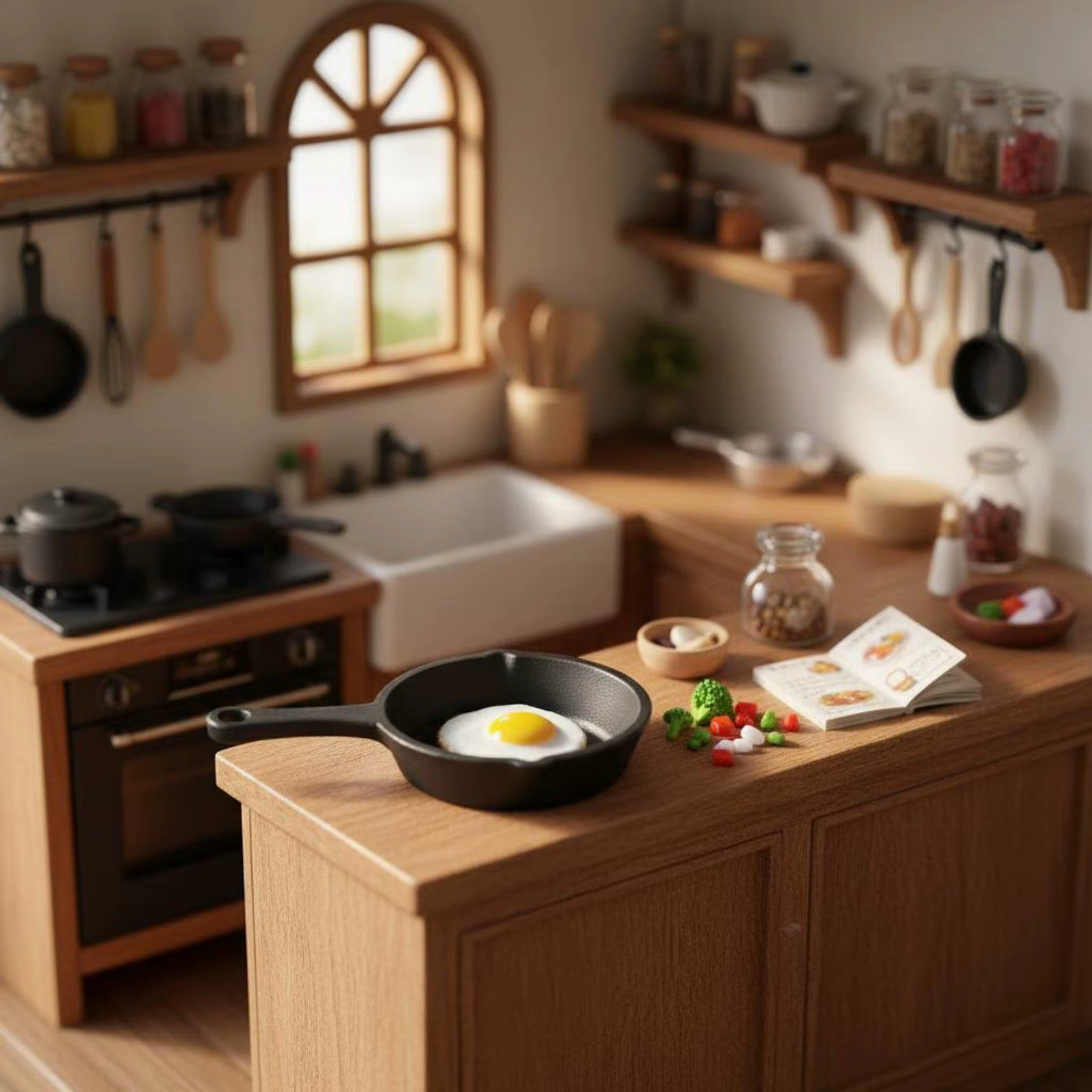 Mini sartén juguete para gatos y perros – Cocina en miniatura decorativa - imagen 4