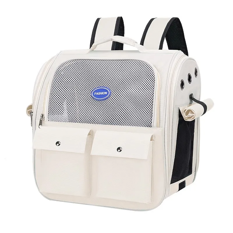 Bolsa de transporte portátil para gatos y perros, mochila transparente de viaje - imagen 2
