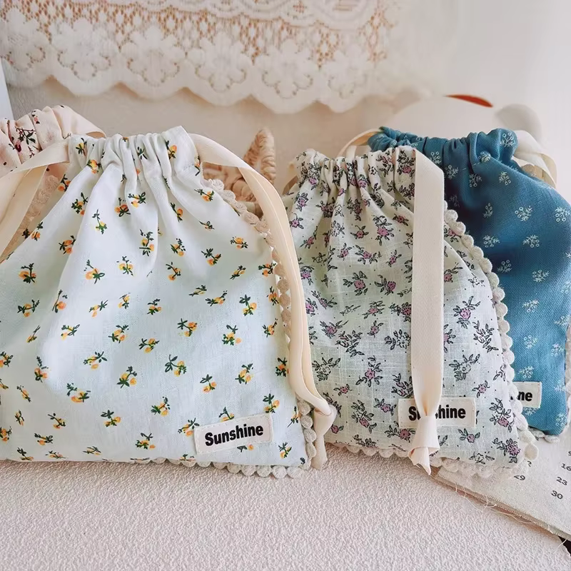 Bolsa con cordón de algodón para accesorios de mascota – Organizador portátil de viaje - imagen 4