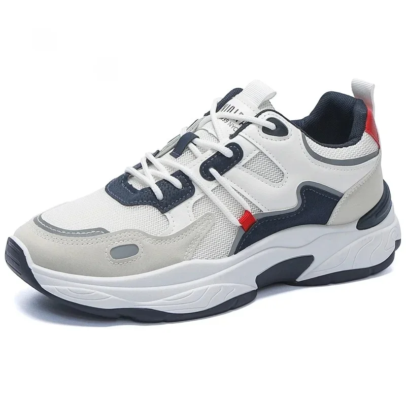 Zapatillas deportivas hombre con cordones, transpirables y suela gruesa - imagen 4