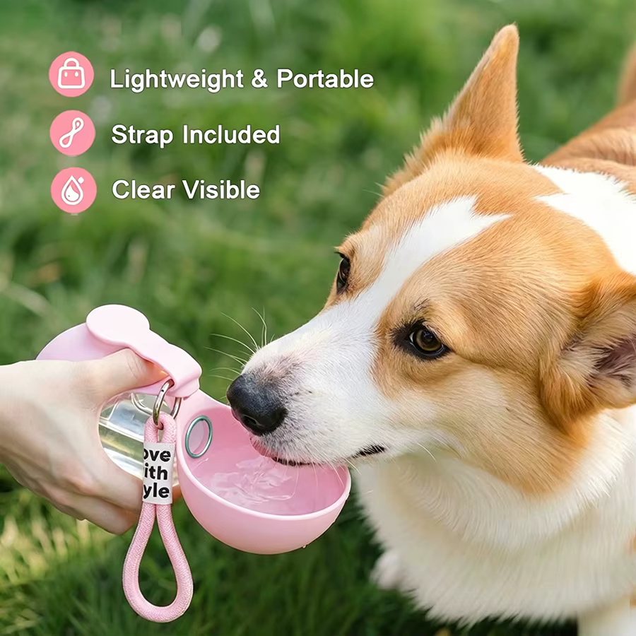 Botella de agua portátil plegable para perros y gatos anti-fugas - imagen 4