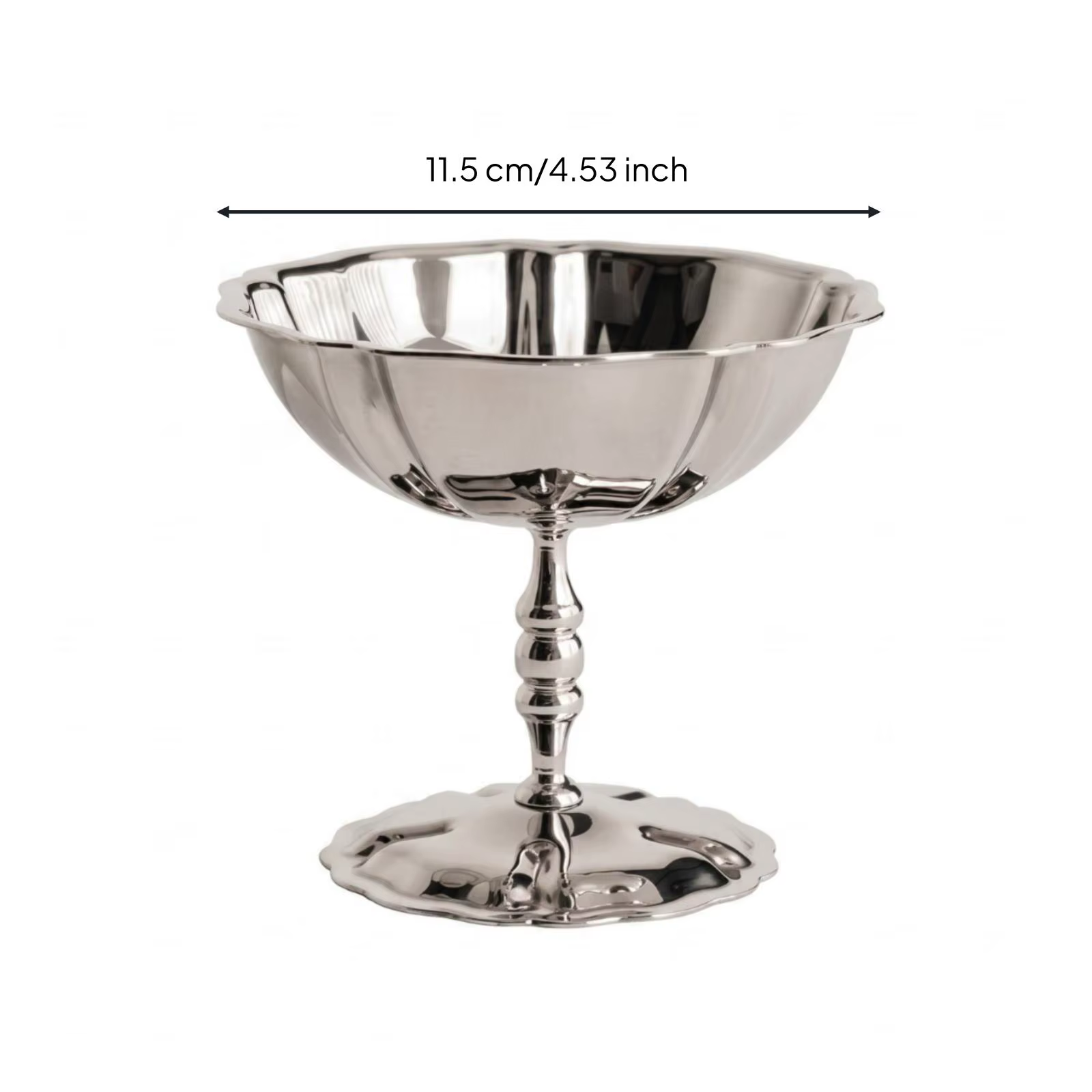 Bazofia Bowl Acero Inoxidable para Postres con Base – Mesa de Cupcakes Fiestas - imagen 5