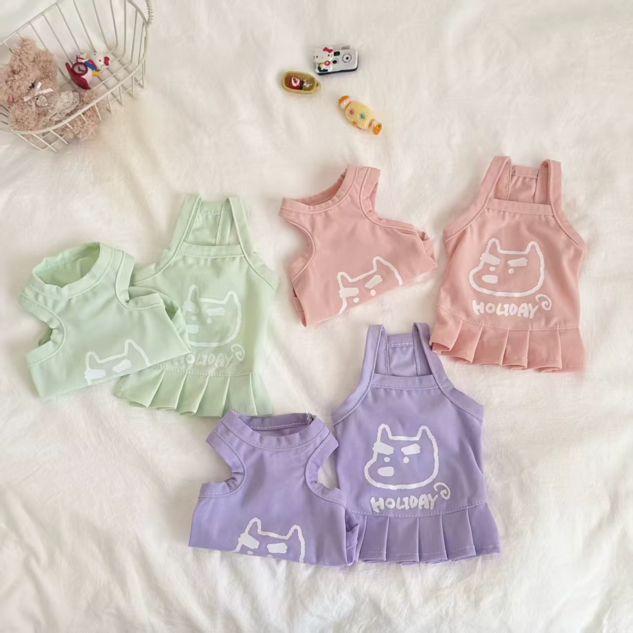 Camiseta sin mangas de verano fresca para perros y gatos pequeños - imagen 5