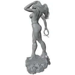 Figura de resina para pintar 1/24 – Modelo de personaje en gris 75mm sin pintar