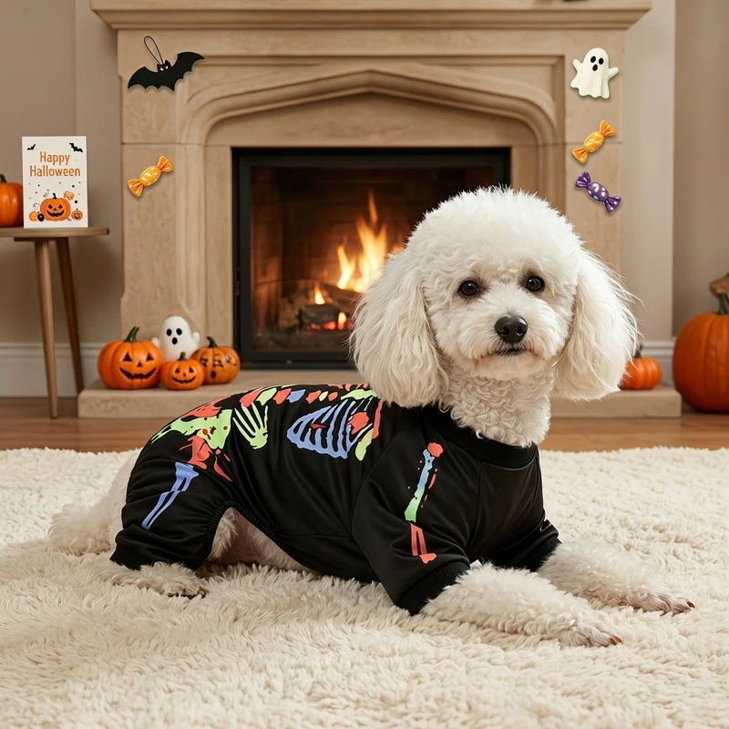 Pijama Esqueleto Halloween para Perro y Gato - imagen 4