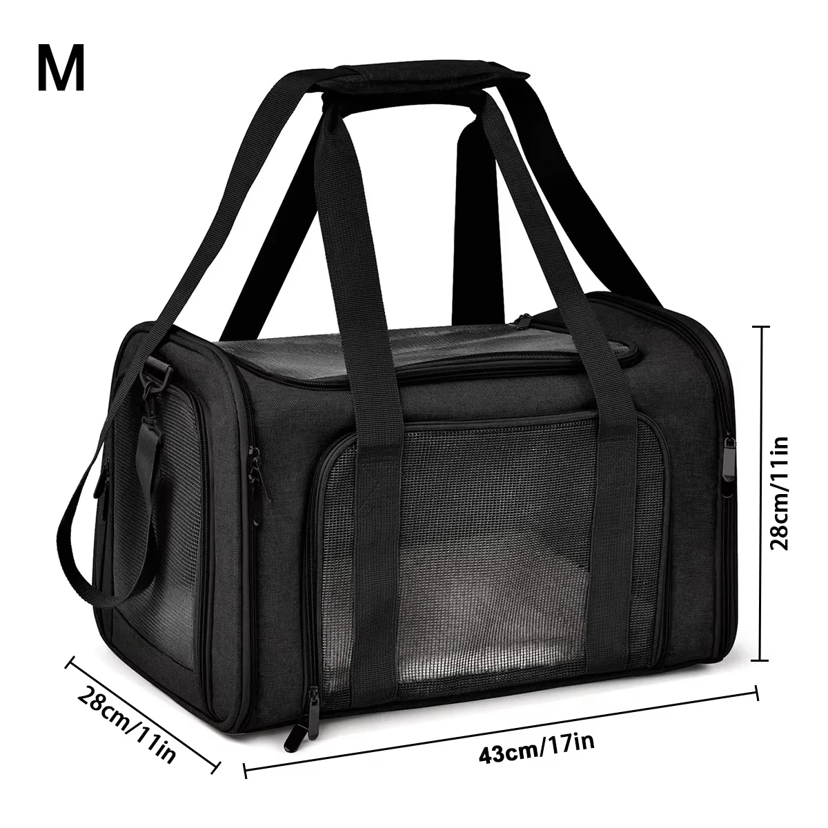 Bolsa de transporte en color gris/negro para viajar