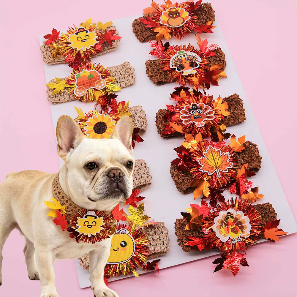 Collares elásticos para perros con diseños de Acción de Gracias