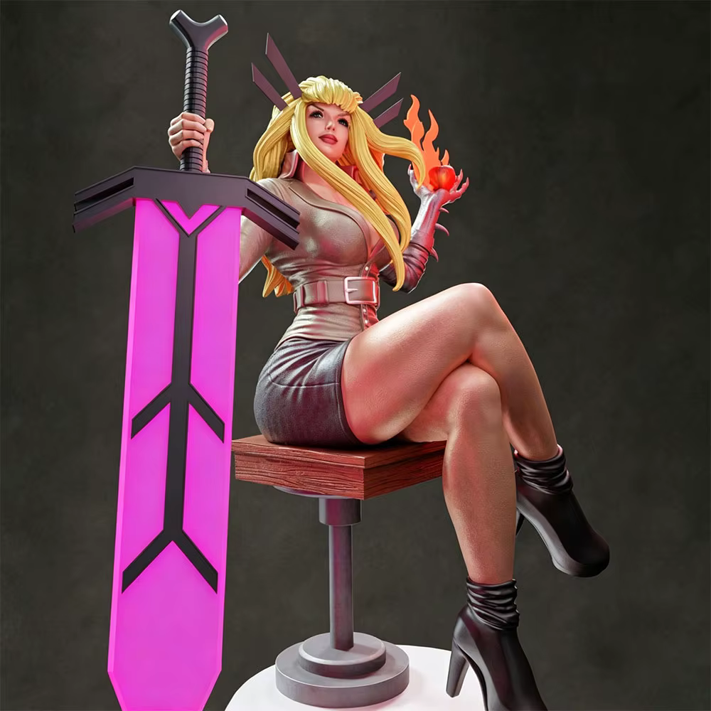 Kit figura DIY de resina gris, modelo sin montar - imagen 3