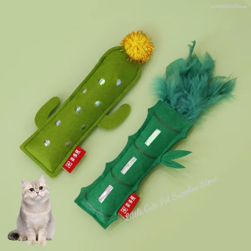 Juguete hierba gatera interactivo con plumas y sonido para gatos - imagen 3