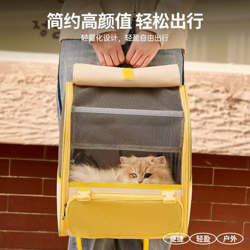 Mochila transportín transpirable para gatos y mascotas pequeñas - imagen 2