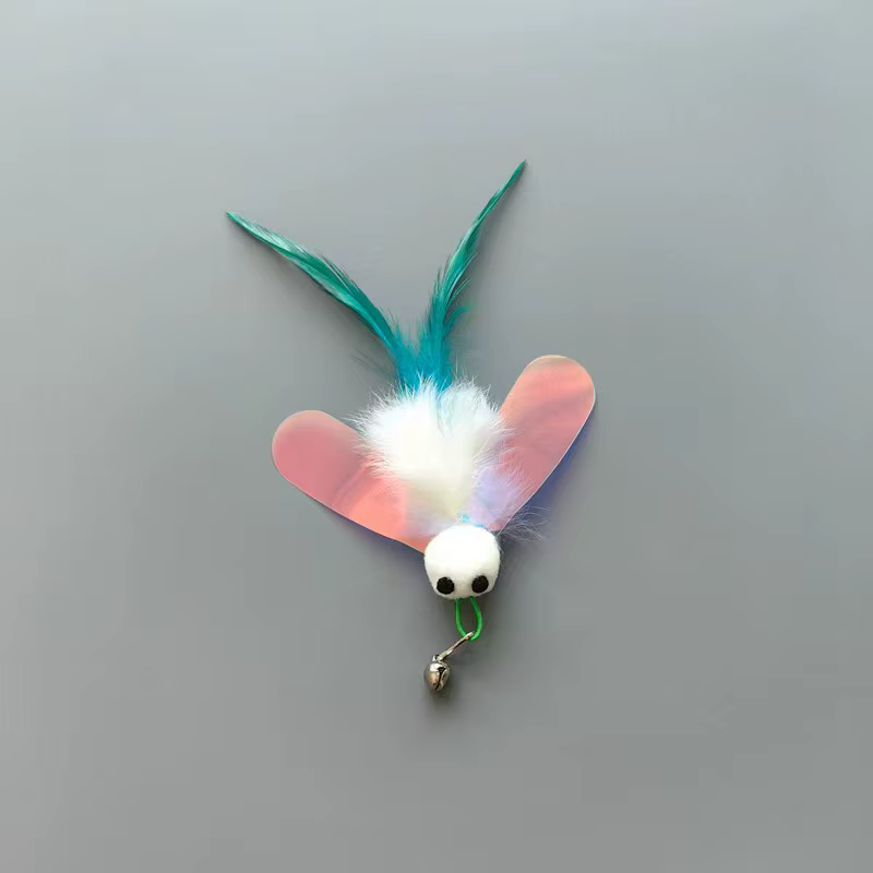 Juguetes para gatos con plumas en forma de abeja - imagen 3