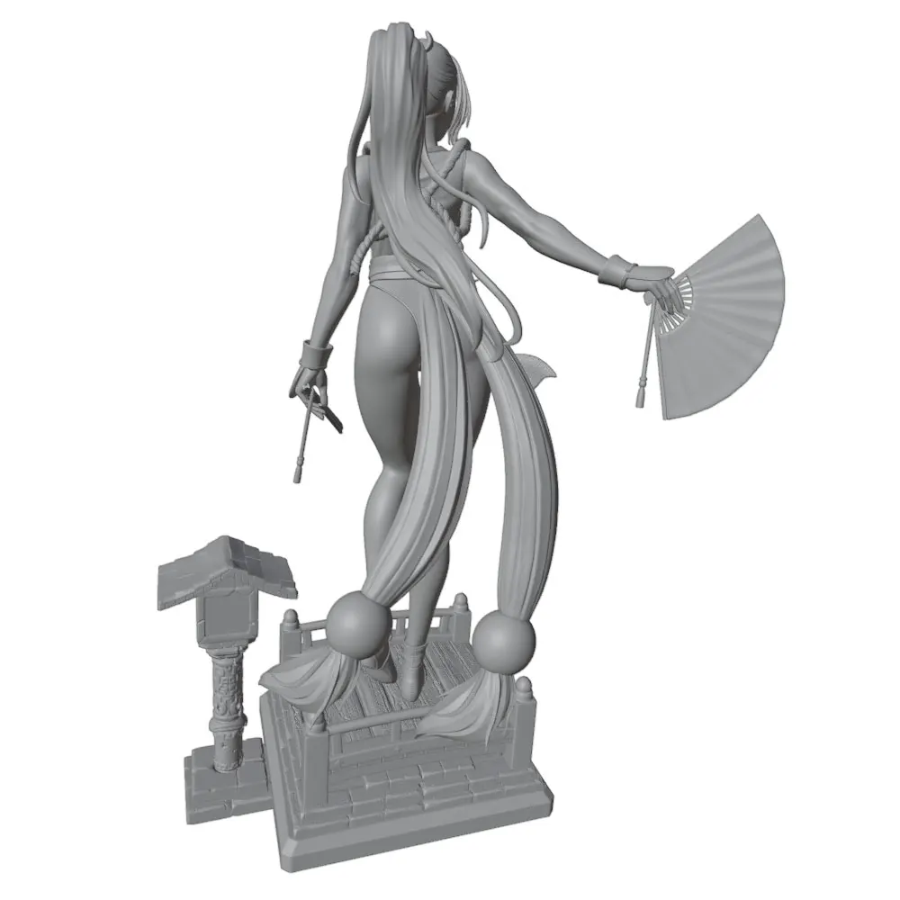 Figura GK resina 1/24 chica anime – Estatua sin pintar 75mm para decorar y coleccionar - imagen 3