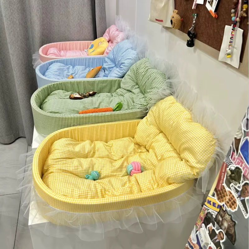 Cama nido suave cálida para gatos y perros mini lavable desmontable - imagen 4