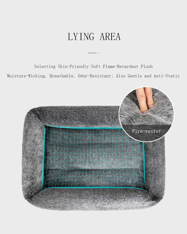 Cama con funda con cremallera para limpiar