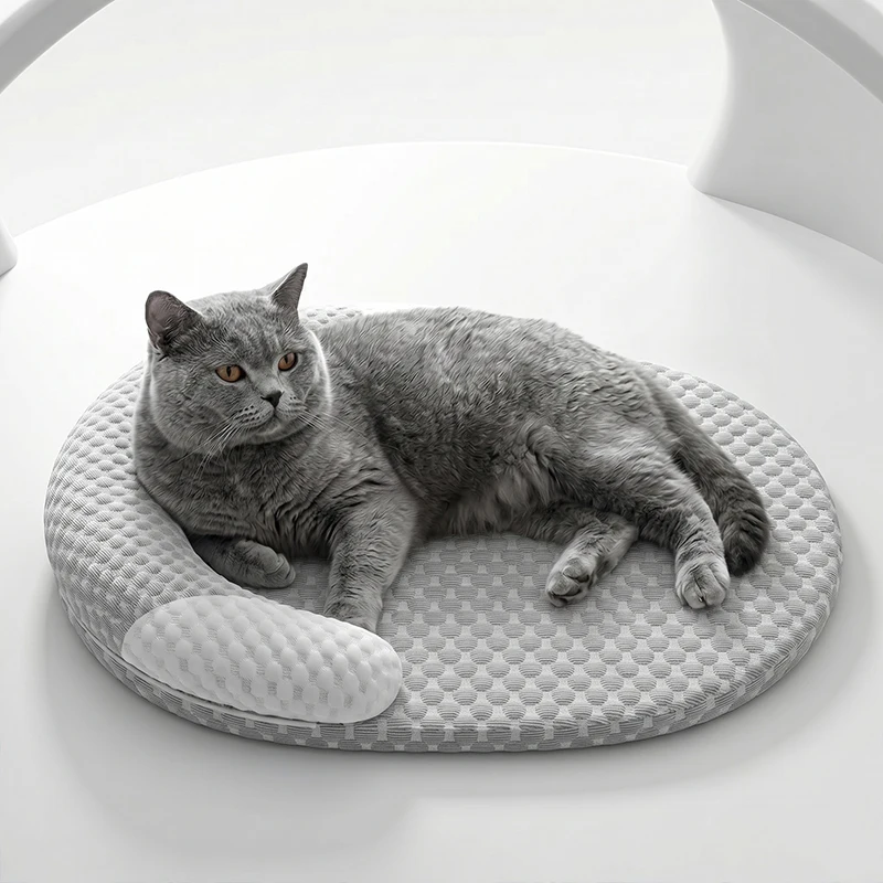 Cama refrescante de hielo ovalada para perros y gatos – transpirable - imagen 3