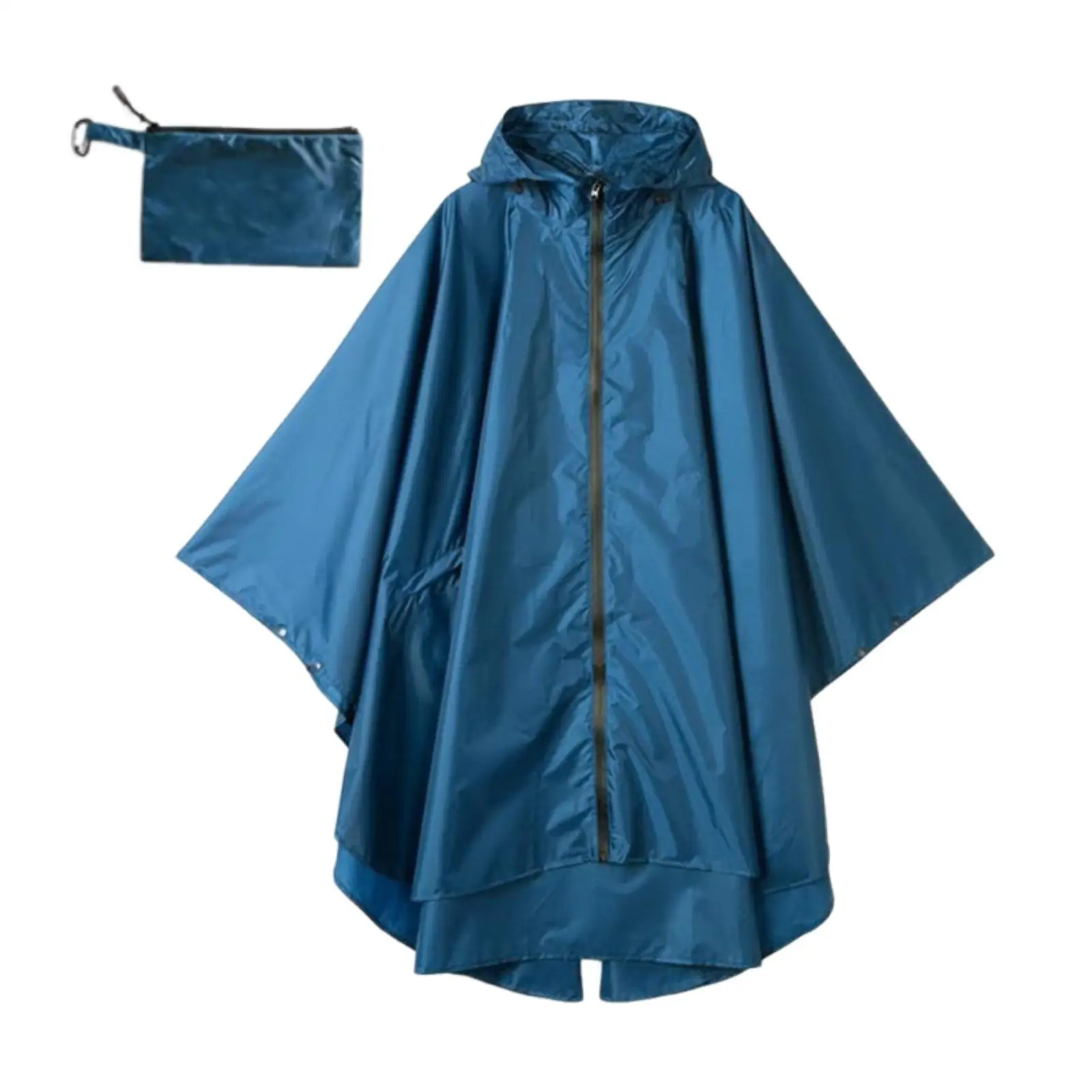 Impermeable portátil con cierre frontal para adultos – Poncho ligero viajes - imagen 5