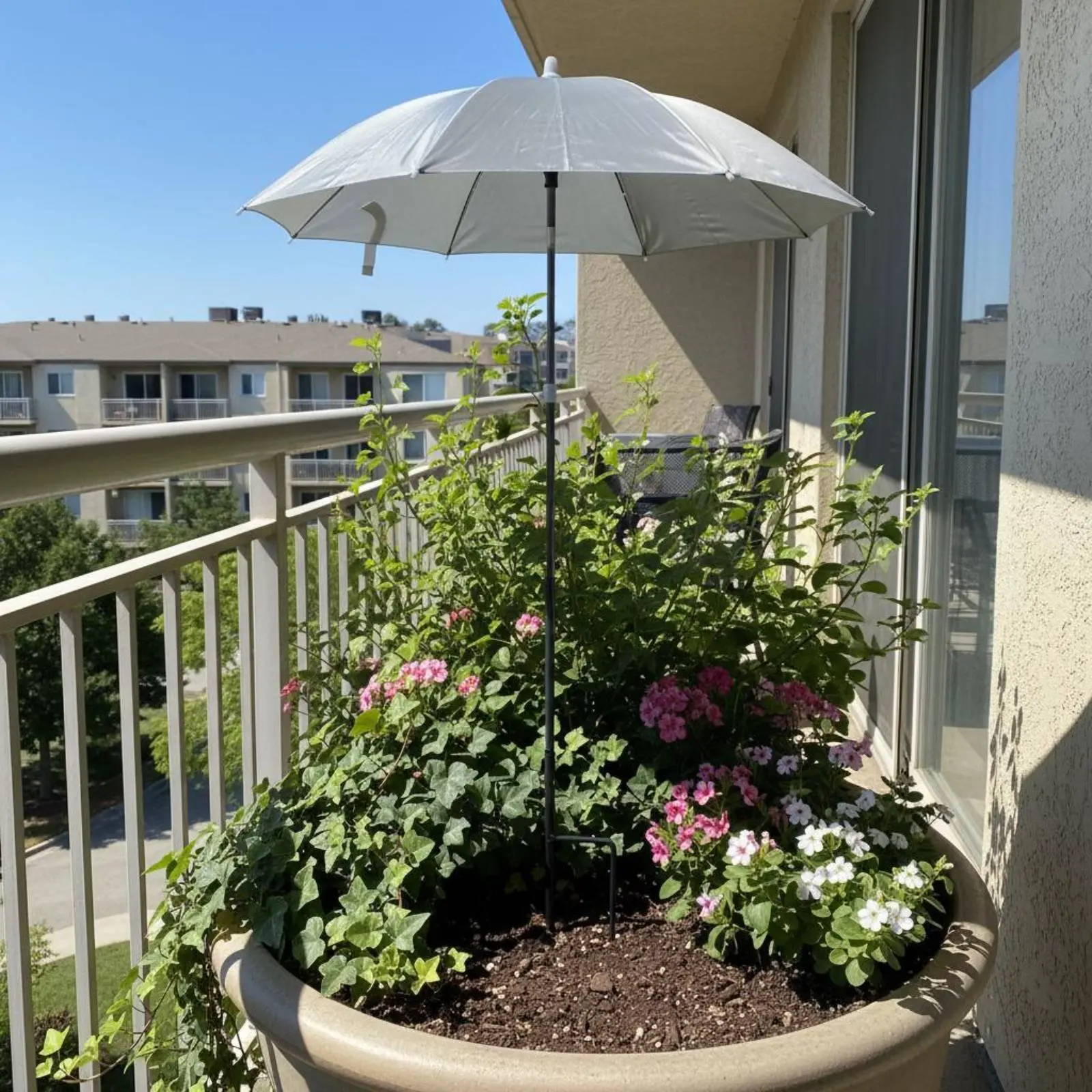 Sombrilla mini de jardín para macetas, protección solar decorativa - imagen 2