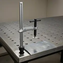 Abrazadera de mesa con trinquete en acero cromo-vanadio para taller y metalurgia