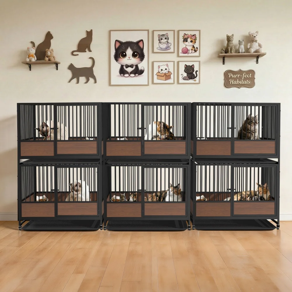 Jaula grande metálica para gatos y perros pequeños - imagen 3