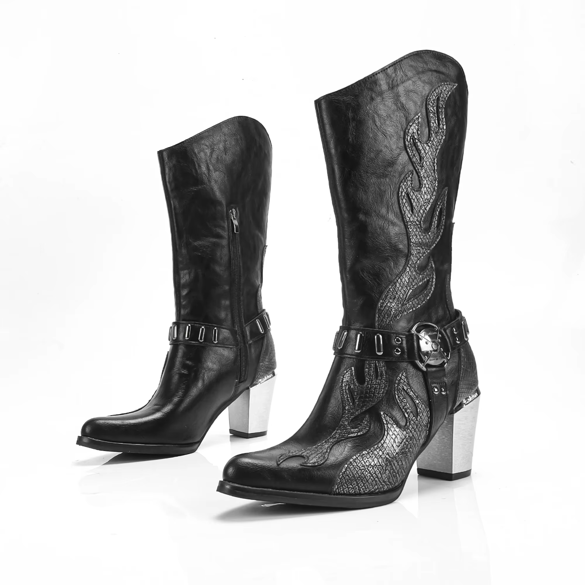 Detalle del diseño de las botas occidentales