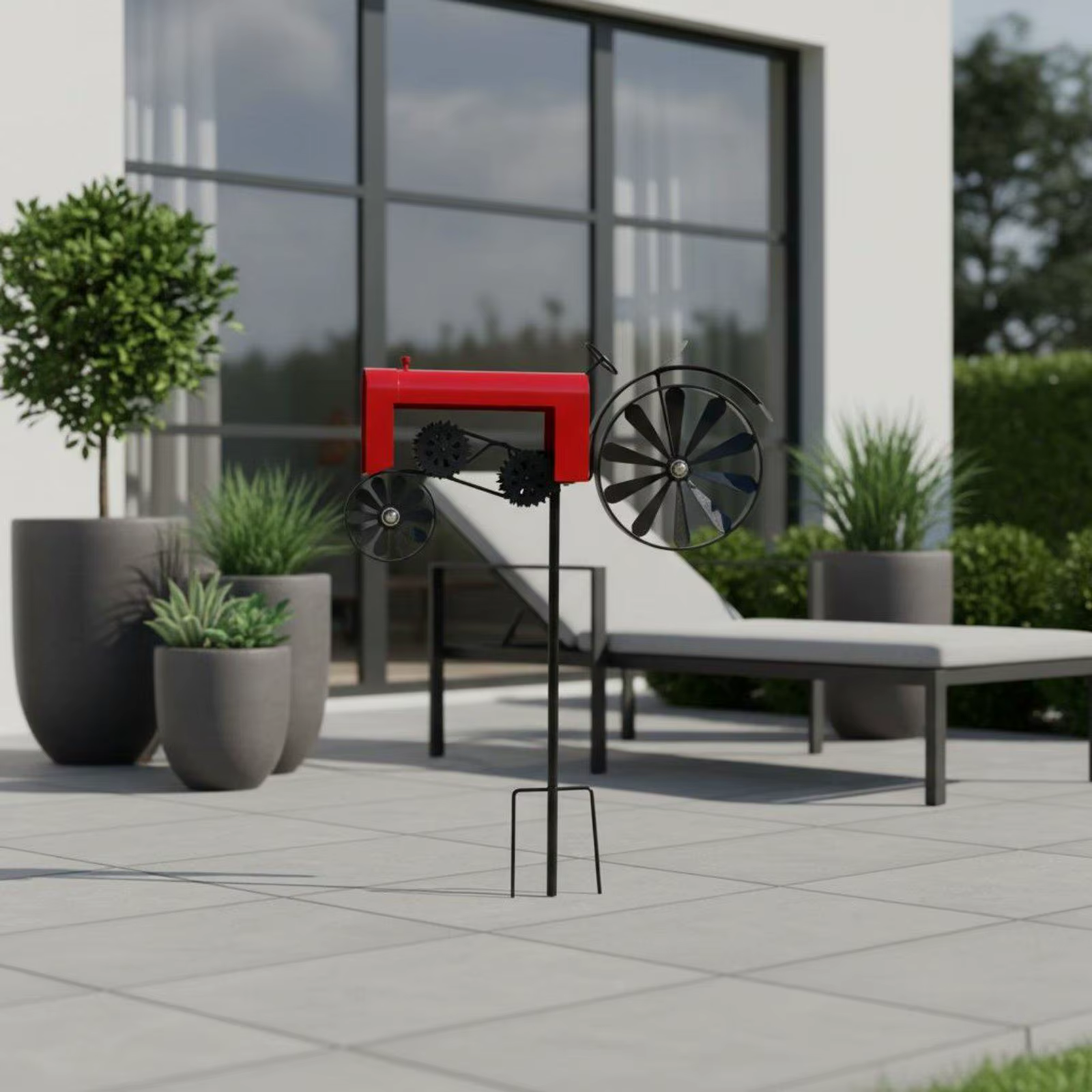 Escultura cinética de metal para jardín – Resistente a la intemperie - imagen 2