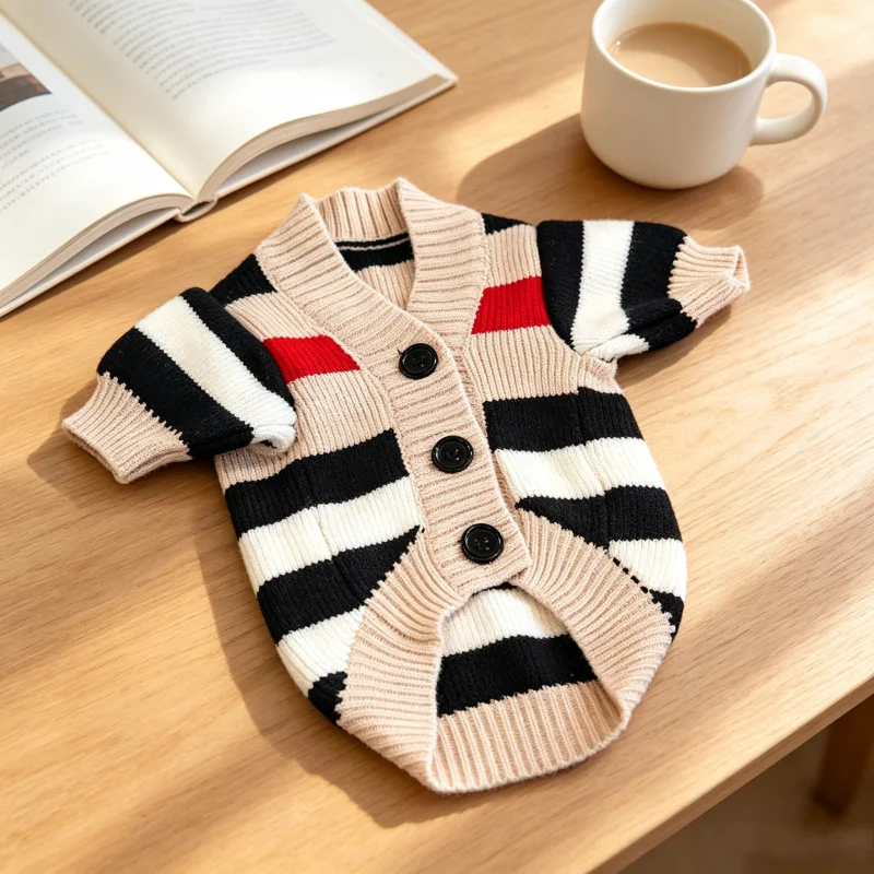 Suéter a rayas para perros pequeños – Chaqueta Chihuahua Bichón - imagen 3