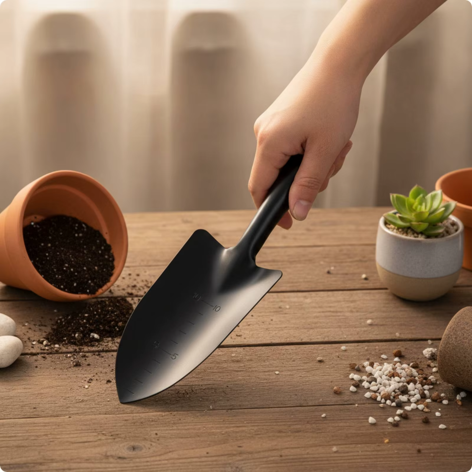 Pala de Jardín Resistente y Compacta – Herramienta para Macetas y Trabajos manuales - imagen 2
