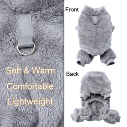 Pijama perro forro polar cálido – Mono invierno para pequeños y medianos