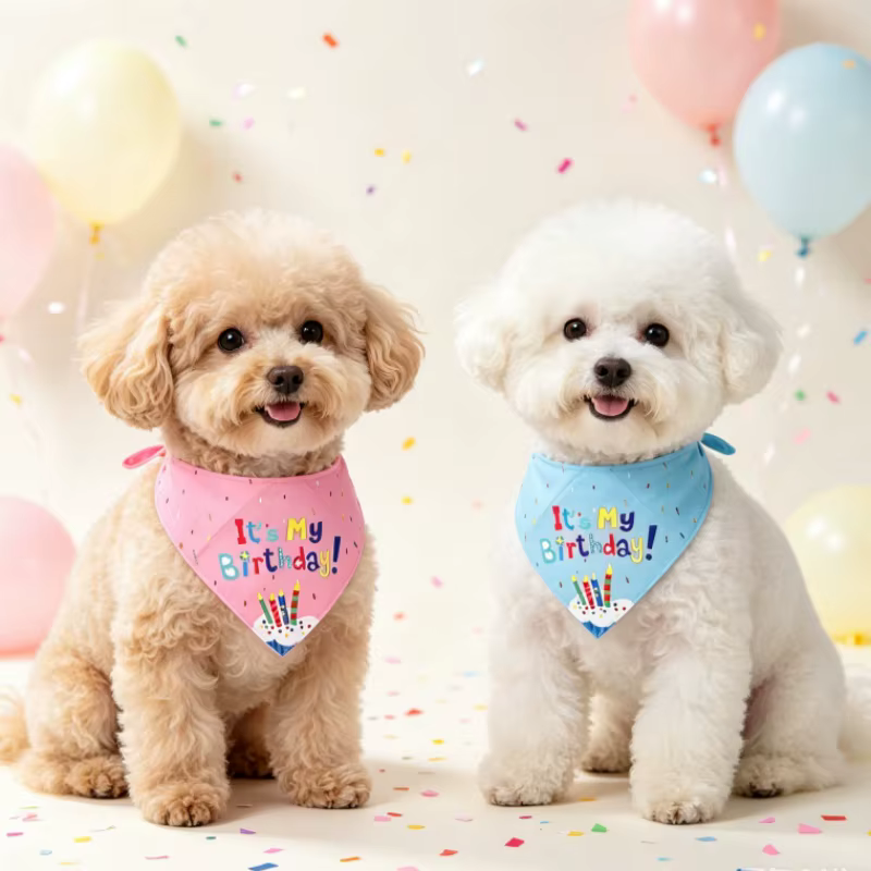 Pañuelo triangular para perros y gatos – Complemento de fiesta - imagen 2