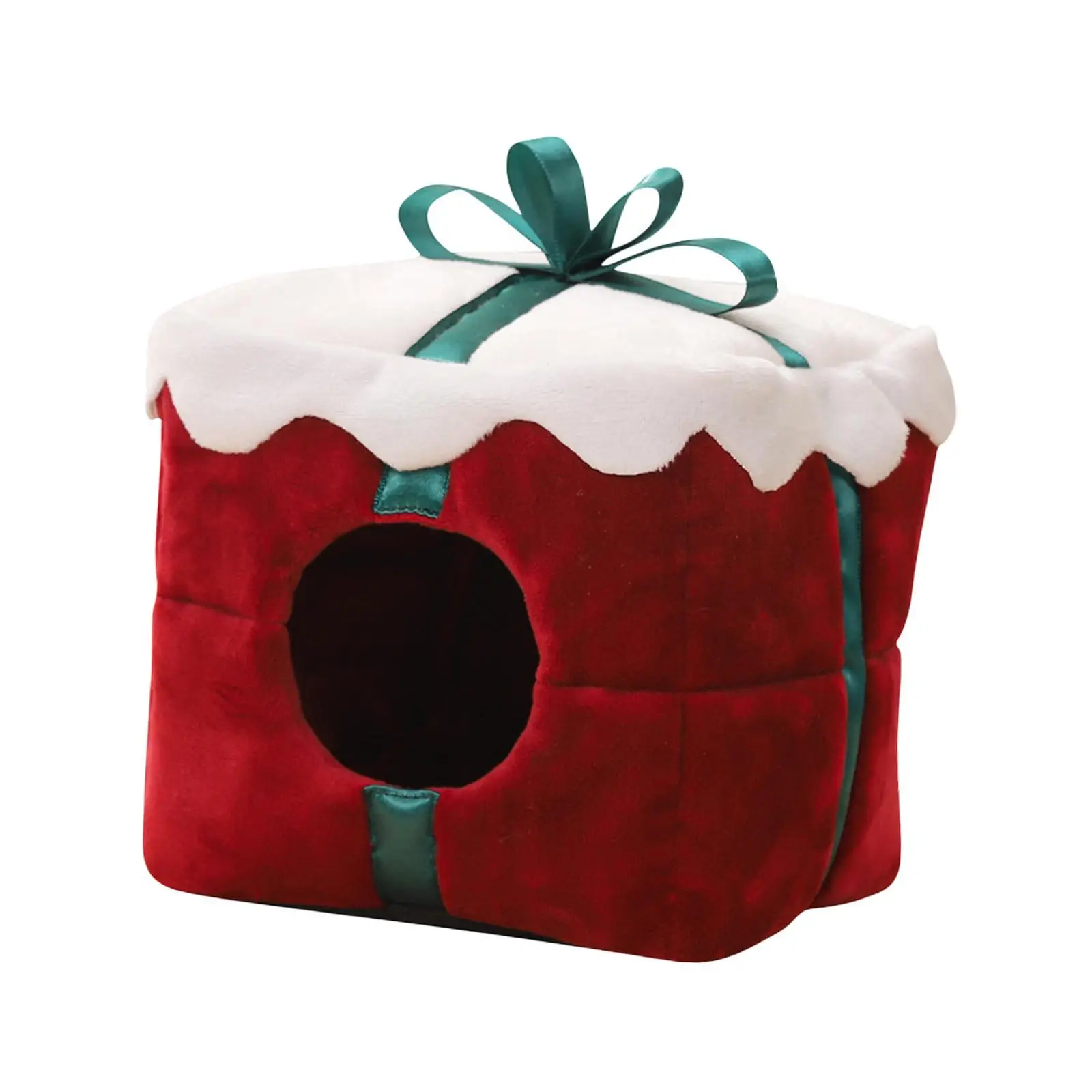 Guinea Pig Bed House Christmas Hamster Nest Cozy Small Animals Cage Supply Hamster Bed Small Animal Christmas Nest for Ferret