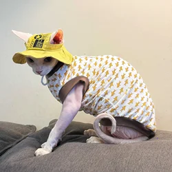 Chaleco de algodón sin mangas para gato Devon Rex y Sphynx