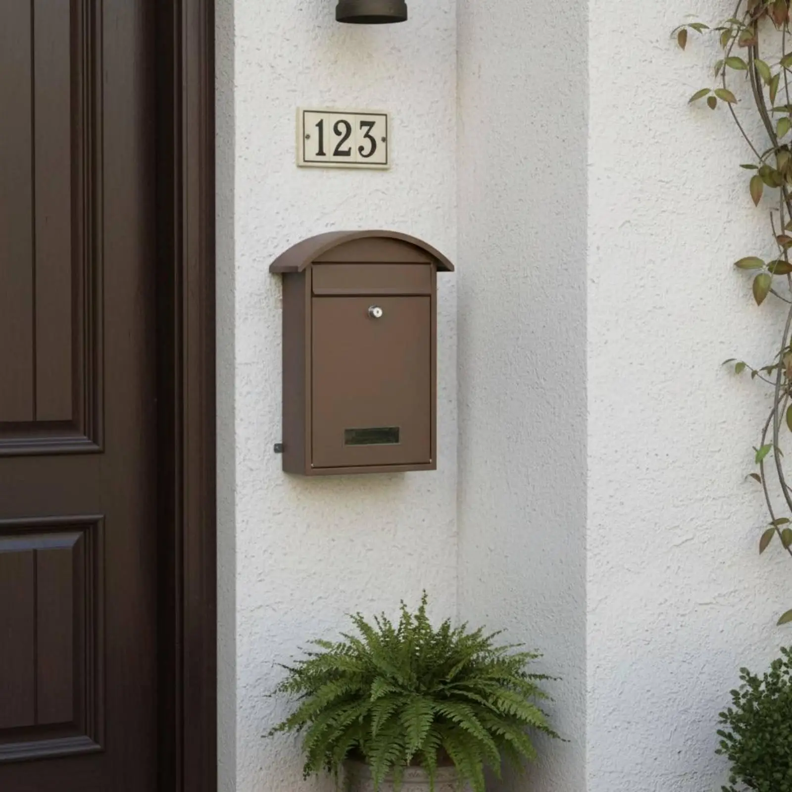 Buzón de pared metálico para jardín resistente a la intemperie - imagen 4