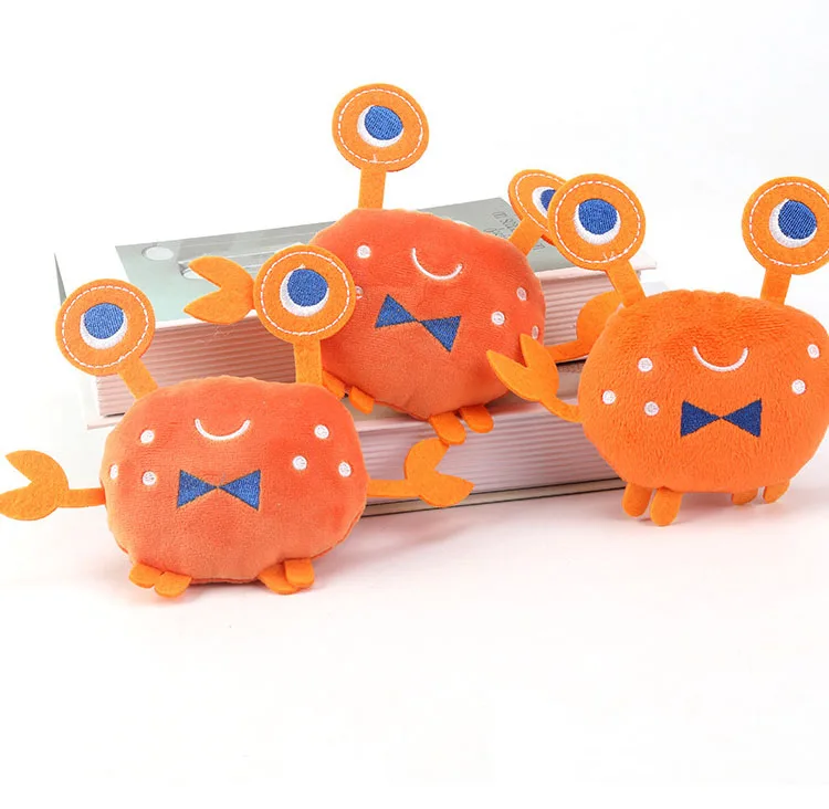 Peluche de cangrejo chirriante para mascotas