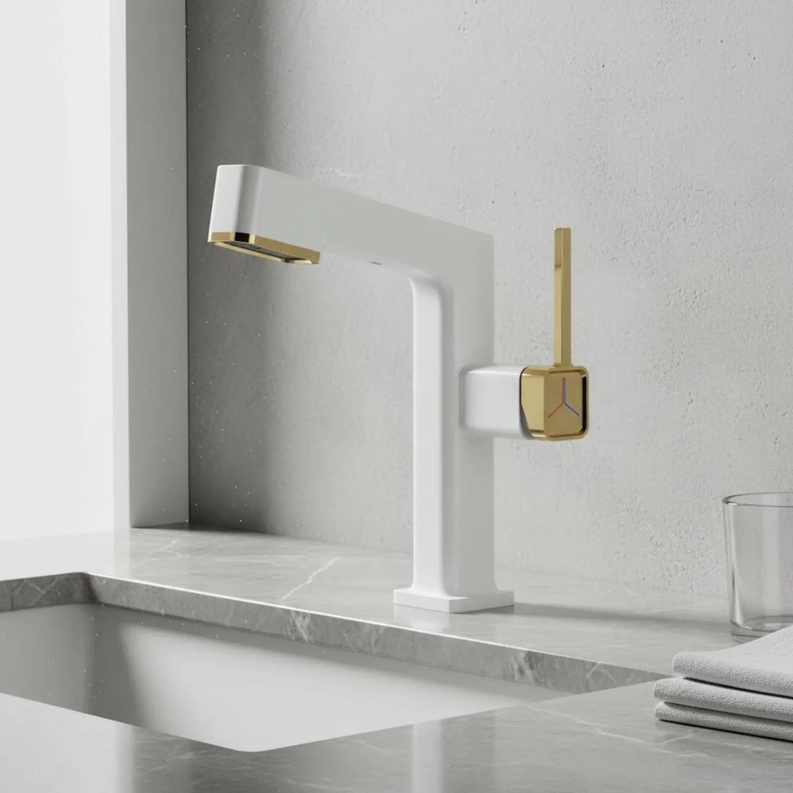Grifo de lavabo extensible con enjuague ascendente y mezclador - imagen 2