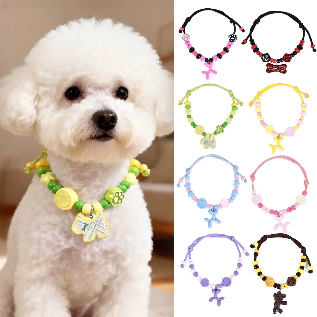 Collar ajustable DIY para gatos y perros – accesorio colorido - imagen 4