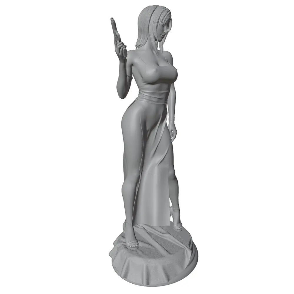 Figura guerrera femenina resina escala 1/24 – Kit DIY sin ensamblar - imagen 5