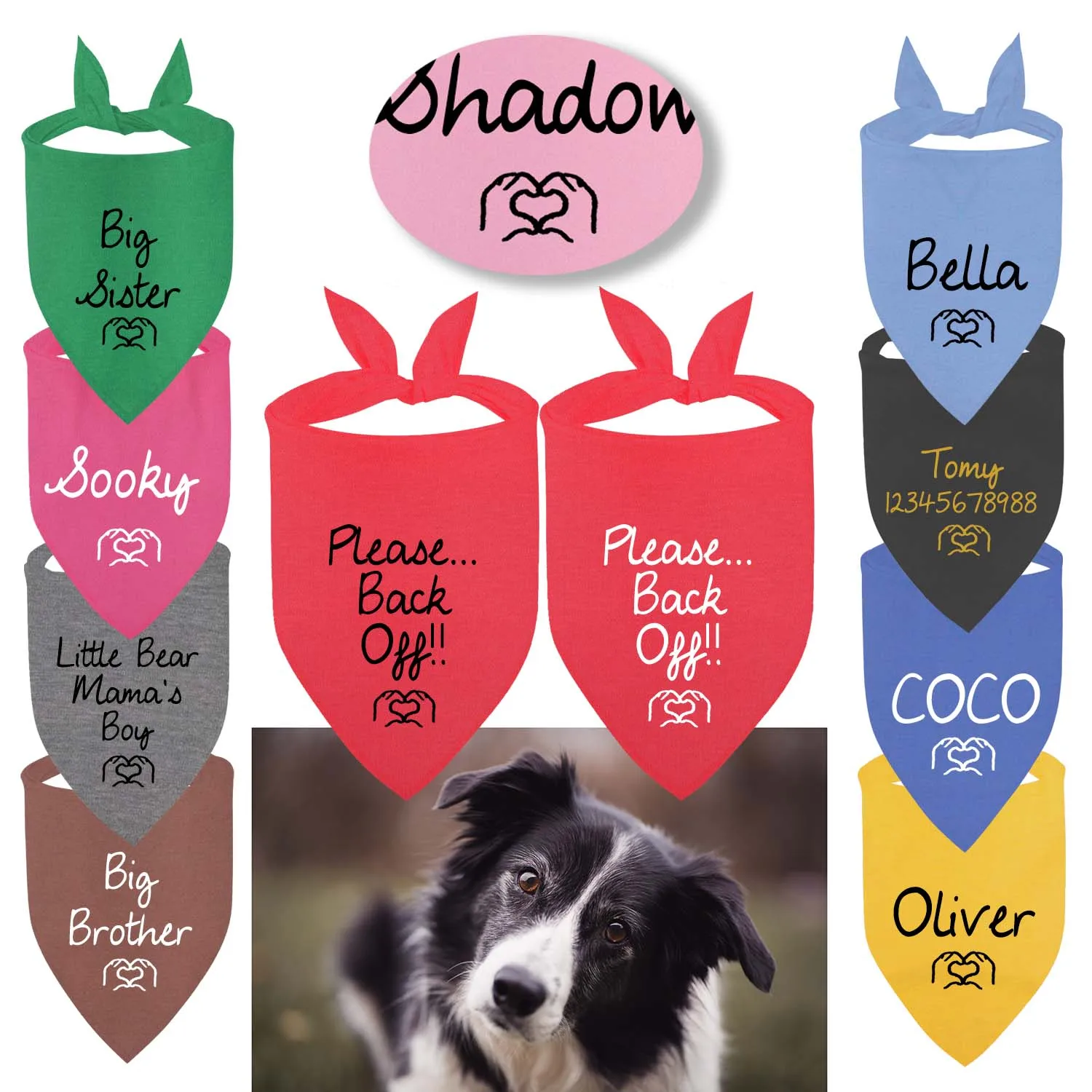 Pañuelo personalizado en perro