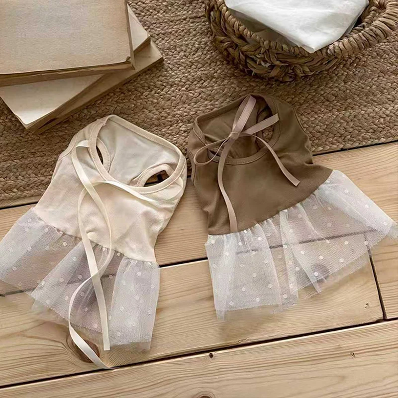 Ropa de verano transpirable para perros y gatos: falda suave Chihuahua